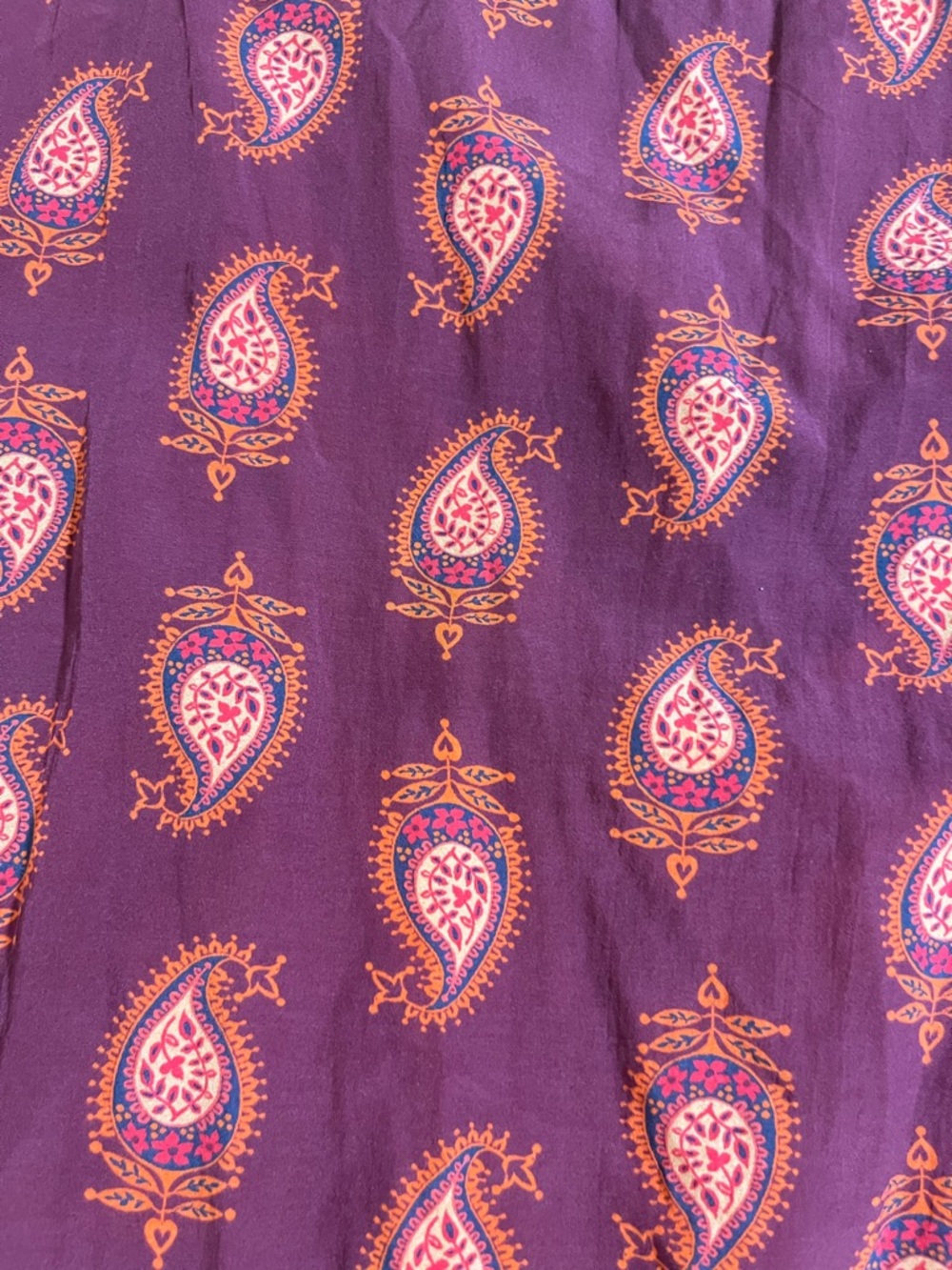Sundance Bondi Beauty Rich Two-Tone Orange & Burgundy Paisley Maxi Dress - Picture 10 of 15